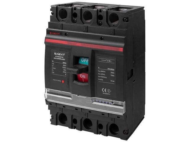 Автоматический выключатель 3Р 800А 70кА с электронным расцепителем [i0770025] e.industrial.ukm.800Rе.800