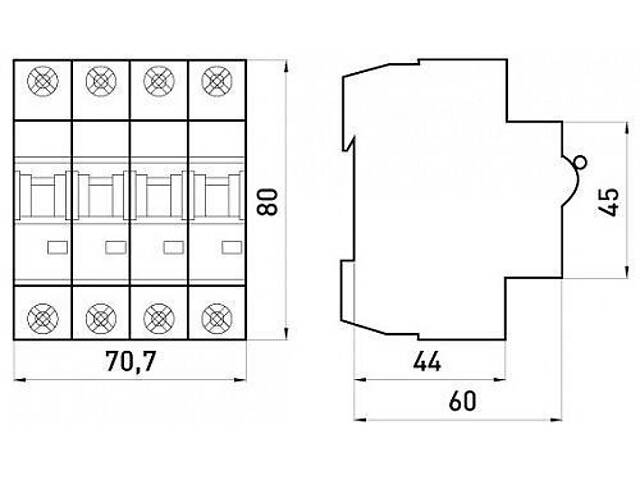Автоматический выключатель 4р 63А 10кА 'C' [i0180036] E.NEXT e.industrial.mcb.100.4.C63 - Фото 2