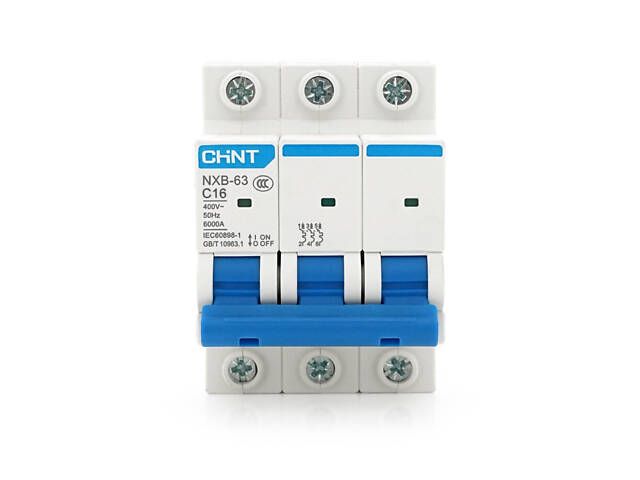 Автоматичний вимикач CHNT NXB-63 3P C16, 16A - Фото 2