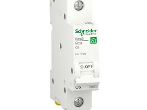 Автоматичний вимикач Schneider RESI9 6А, 1P, крива С, 6 кА