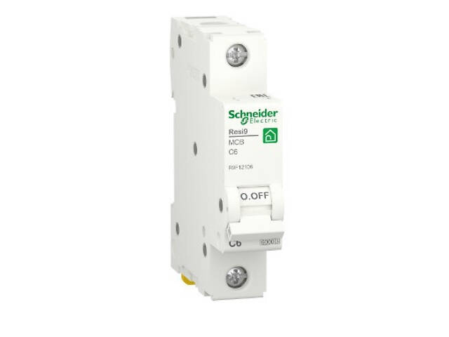 Автоматический выключатель Schneider RESI9 6А, 1P, кривая С, 6кА - Фото 1