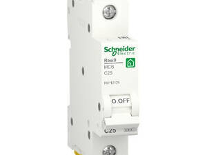 Автоматичний вимикач Schneider RESI9 25А, 1P, крива, 6кА