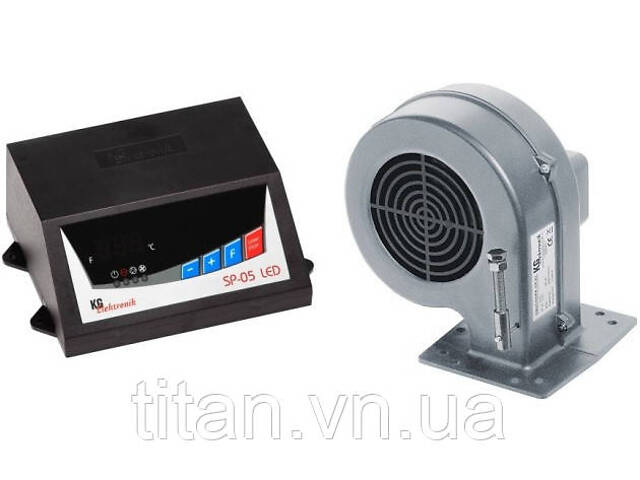 Автоматика для твердотопливных котлов KG ELEKTRONIK SP-05+вентилятор DP-02 (комплект) до 35 кВт - Фото 1