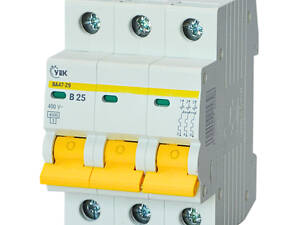 Автоматичний вимикач 3P 25A 4,5кА 'B' [MVA20-3-025-B-U] ВА47-29 UEC