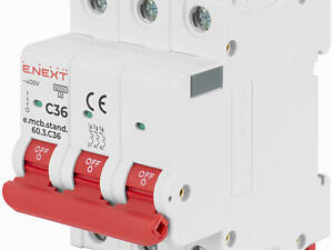 Автоматический выключатель 3р 60А 6кА 'C' [s002167] E.NEXT e.mcb.stand.60.3.C60