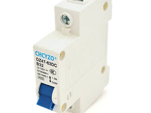 Автоматичний вимикач постійного струму CHCYZO DZ47-63DC-B32, 1P, 32A, 12-125V