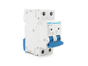 Автоматичний вимикач постійного струму CHNT NB1-63DC 2P C6 DC500V, 6A, 6kA, DIN, 86*36*49.5mm