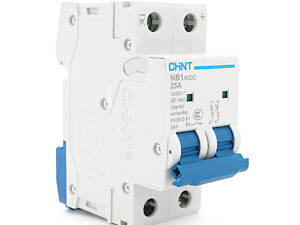 Автоматичний вимикач постійного струму CHNT NB1-63DC 2P C25 DC500V, 25A, 6kA, DIN, 86*36*49.5mm