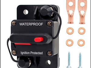 Автоматичний вимикач запобіжник однополюсний постійного струму 12-48V, GG-CB5 Waterproof 250A