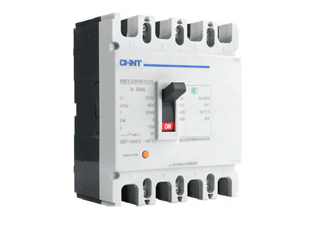 Автоматичний вимикач змінного струму CHINT NM1-250S/4300-250А 4P, 380 В. 250A. 8КА/400В; 10КА/800В. - Фото 1