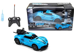 Автомобіль з парою на радіокеруванні Spray Car Sport блакитний 1:24