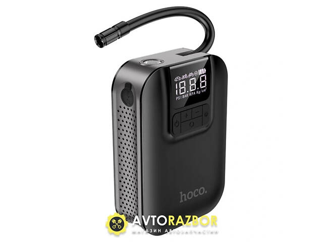 Автомобільний насос HOCO S53 Breeze portable smart air pump Black