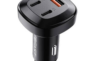 Автомобильное зарядное устройство ACEFAST B3 66W(USB-C+USB-C+USB-A) three-port metal car charger