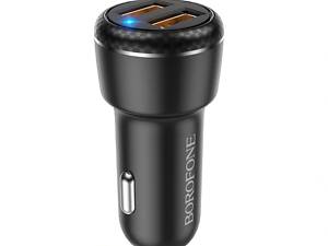 Автомобільний зарядний пристрій BOROFONE BZ17 Core dual port QC3.0 car charger set(Micro) 18W