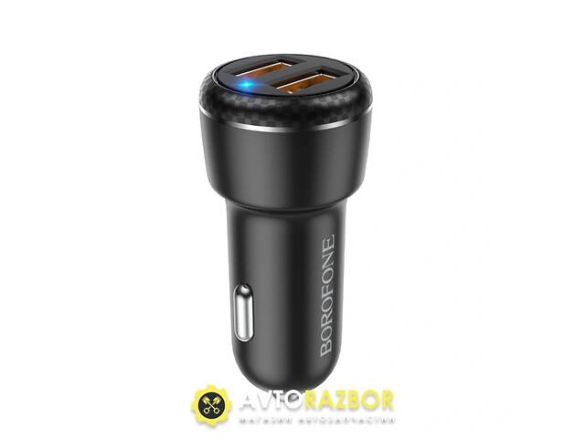 Автомобільний зарядний пристрій BOROFONE BZ17 Core dual port QC3.0 car charger set(Micro) 18W