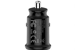 Автомобильное зарядное устройство BOROFONE BZ8 MaxRide Dual Port Car Charger Black