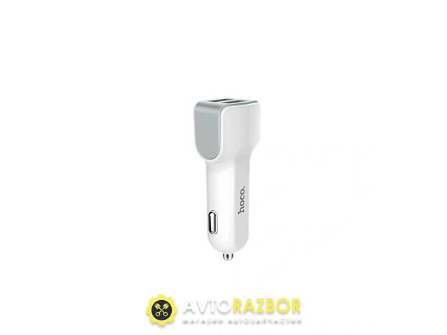 Автомобильное зарядное устройство HOCO Z23 имеет большой тип dual-port car charger set with iP cable White