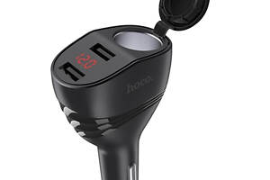 Автомобильное зарядное устройство HOCO Z34 Thunder power cigarette lighter car charger Black