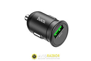 Автомобільний зарядний пристрій HOCO Z43 Mighty single port QC3.0 18W Black