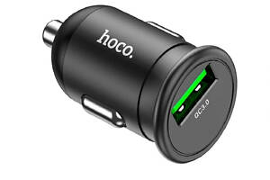 Автомобильное зарядное устройство HOCO Z43 Mighty single port QC3.0 18W Black