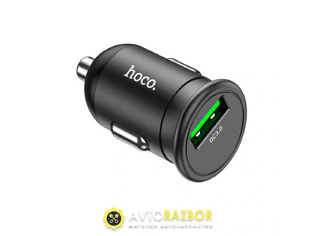 Автомобильное зарядное устройство HOCO Z43 Mighty single port QC3.0 18W Black