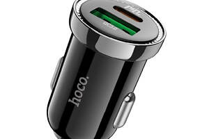 Автомобильное зарядное устройство HOCO Z44 Leading PD20W+QC3.0 car charger Black