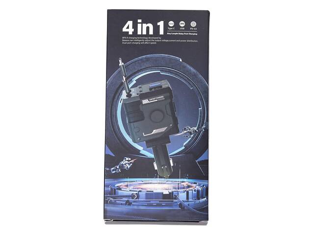 Автомобільний зарядний пристрій MECHA з висувними кабелями та портами USB/Type-C Рожевий HP-A1P - Фото 8