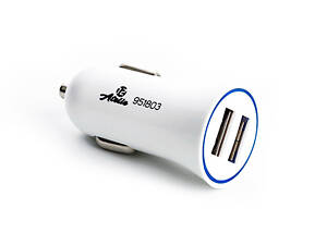 Автомобильное зарядное устройство 12 Atelie 2 USB x 5V x 2.1A белый (951803)