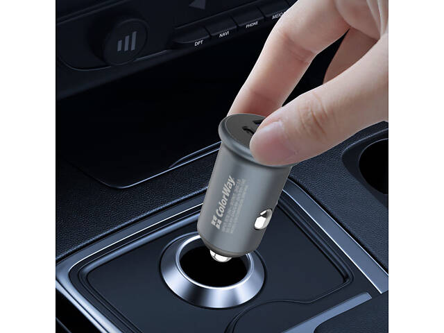 Автомобильное зарядное устройство ColorWay 2USBx2.4A 36W Quick Charge 3.0 Gray (CW-CHA036Q-GR) - Фото 7
