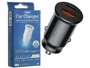 Автомобильное зарядное устройство Remax RCC231 USB-QC3.0 PD3.0 Type-C (4.5A/30W) - Black