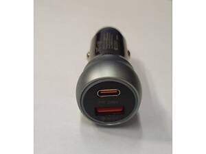Автомобильное зарядное устройство С-01 38W FAST CHARGE (USB-A-QC 3.0 5V-3A 9V-2A 12V-1.5A Type-C )