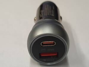 Автомобильное зарядное устройство С-01 38W FAST CHARGE (USB-A-QC 3.0 5V-3A 9V-2A 12V-1.5A Type-C )