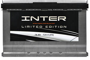 Автомобільний акумулятор INTER limited edition (L3) 74Ah 720A L+