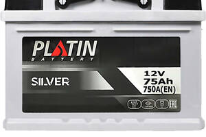 Автомобільний акумулятор PLATIN Silver MF 75Ah 750A R+ (L3B)