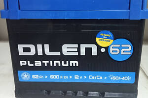 Автомобильный аккумулятор DILEN Platinum 6СТ- 62Ah 600A R+