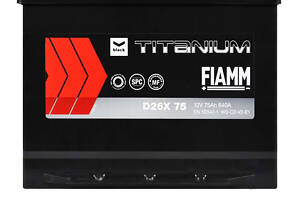 Автомобільний акумулятор FIAMM Titanium Black Asia 75Аh 640А L+ D26