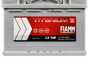 Автомобільний акумулятор Fiamm Titanium Pro 74Аh 680А R+ (L3)