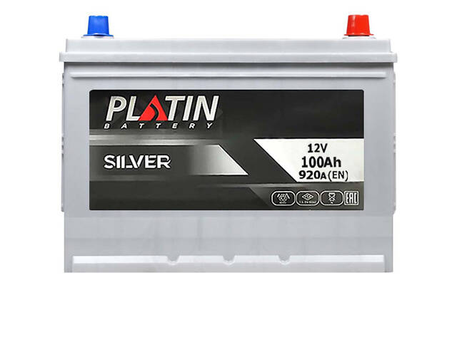 Автомобильный аккумулятор PLATIN Silver Asia SMF 100Ah 920A R+ (N70) н.к.