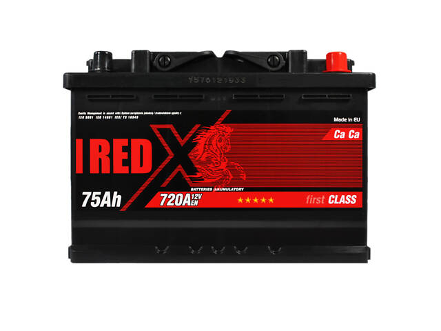 Автомобільний акумулятор RED X (L3) 75Ah 720A R+