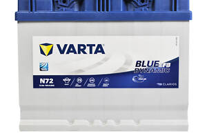 Автомобильный аккумулятор VARTA Blue Dynamic EFB Asia72Ah 760A R+ (правый +) N72