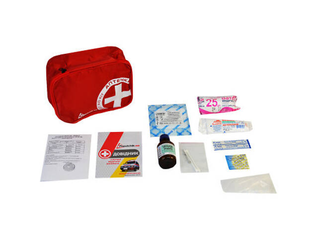 Автомобільна аптечка Poputchik згідно з ТУ м'який футляр (02-001-М) - Фото 1