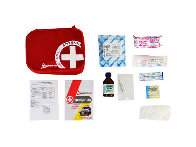 Автомобільна аптечка Poputchik згідно з ТУ м'який футляр (02-001-М) - Фото 3