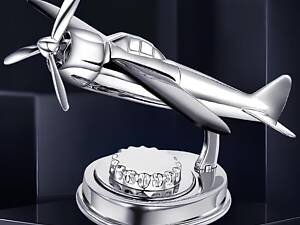 Аромадифузор для авто RESTEQ на сонячній батареї у формі літака — Solar Aroma, ароматизатор повітря з обертовим пропелером