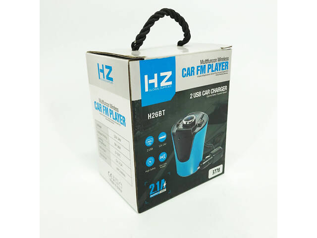 Автомобільний FM-трансмітер модулятор HZ FM MOD H26+BT (BX6) живлення від прикурювача з Bluetooth - Фото 4
