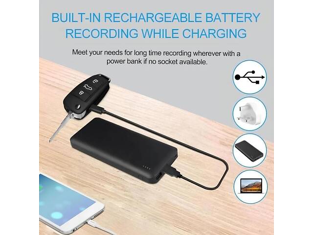 Автомобільний ключ-камера Full HD 1080P — прихована міні-камера у вигляді брелока сигналізації - Фото 2