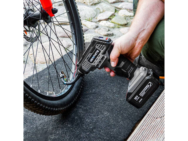 Автомобільний компресор Graphite Energy+ 18V, 7 бар (без АКБ та ЗУ) (58G041) - Фото 9