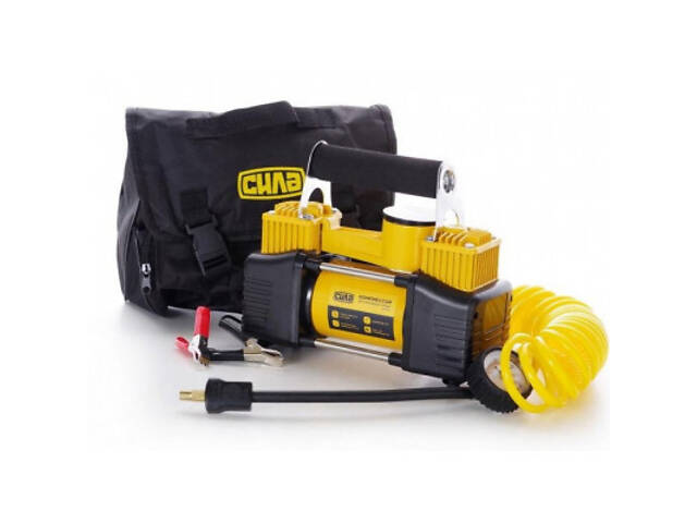 Автомобільний компресор СИЛА двопоршневий ДАБЛ 85 л/хв, 10 Атм (900409) - Фото 1