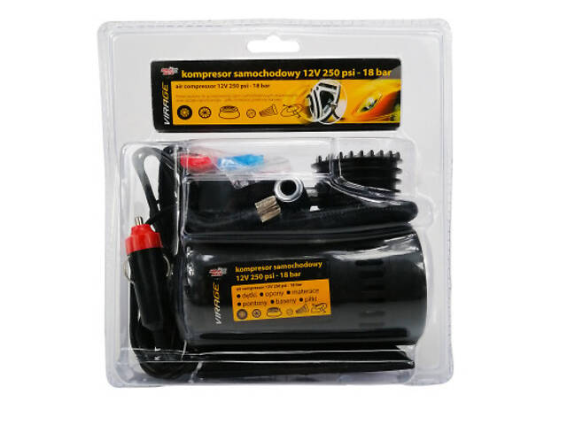 Автомобільний компресор VIRAGE 12V 250 Psi 18 Атм (93-015) - Фото 1