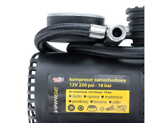 Автомобільний компресор VIRAGE 12V 250 Psi 18 Атм (93-015) - Фото 3