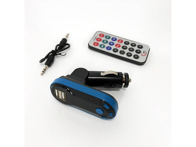 Автомобільний трансмітер/модулятор CM i9, радіо трансмітер, FM модулятор для автомобіля. Колір: синій - Фото 2